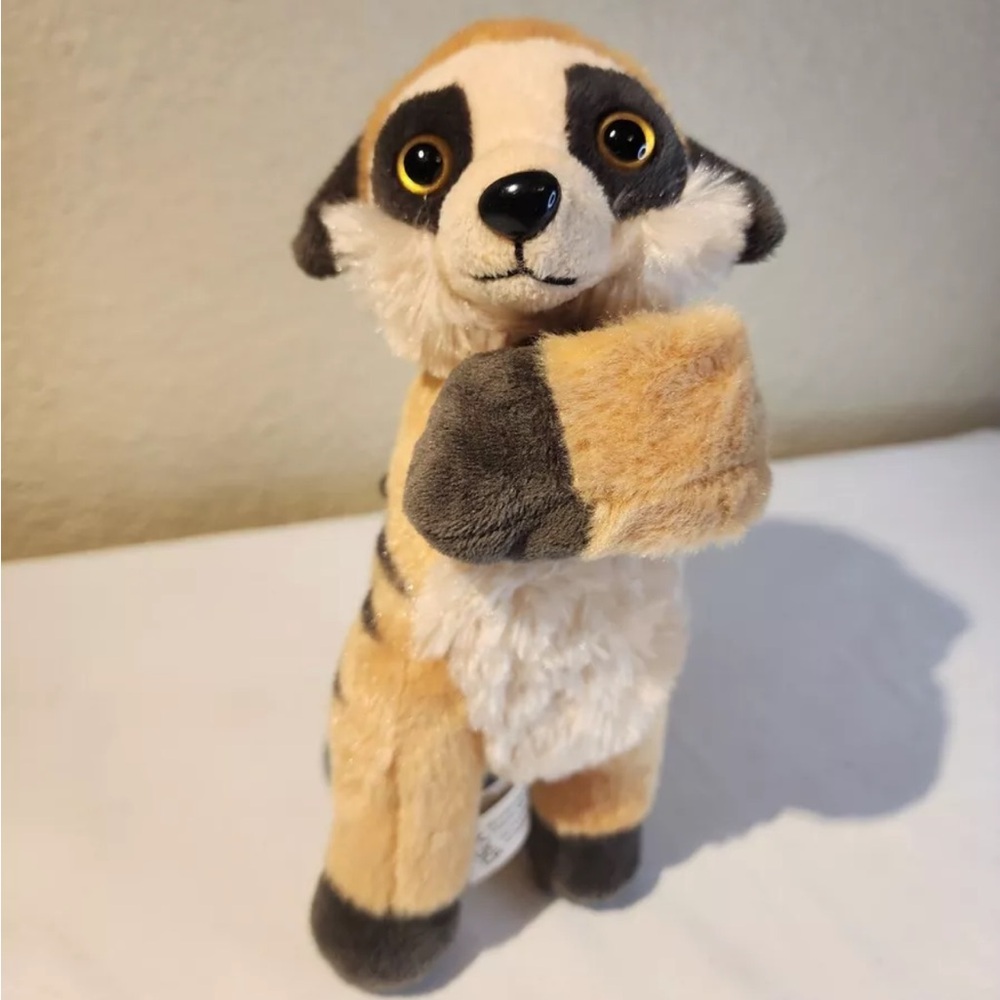 WILD REPUBLIC Meerkat Snap Bracelet Plush Tan Small Cute Soft Stuffed Animal